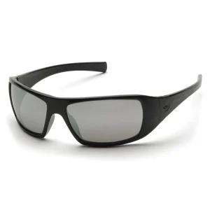 Pyramex SB5670D Goliath Black Safety Glasses W/ Silver Mirror Lens (12 each)