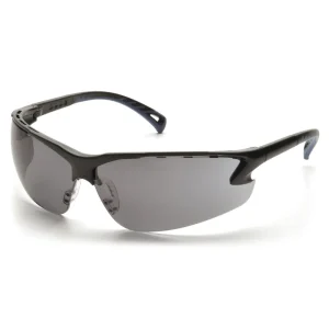 Pyramex SB5720DT Venture 3 Black Safety Glasses W/ Gray Anti-Fog Lens (12 each)