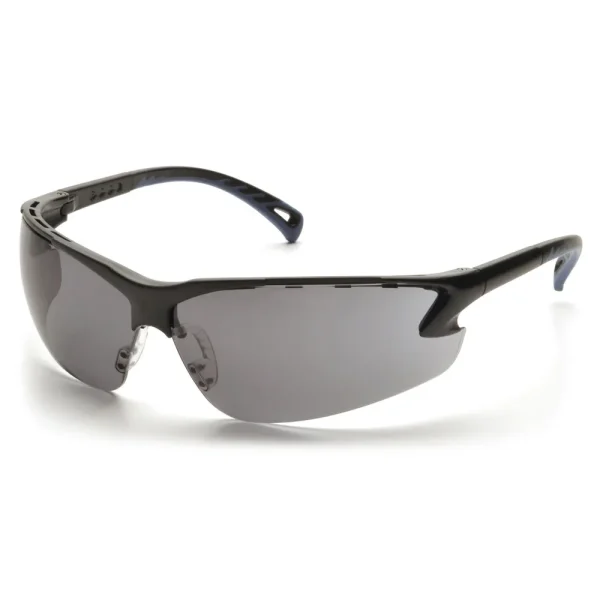 Pyramex SB5720DT Venture 3 Black Safety Glasses W/ Gray Anti-Fog Lens (12 each)