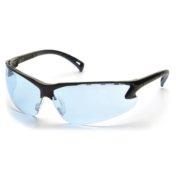 Pyramex SB5760D Venture 3 Black Safety Glasses W/ Infinity Blue Lens (12 each)