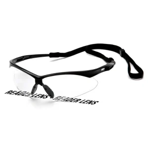 Pyramex SB6310SPR15 PMXTREME Readers Black Safety Glasses W/ Clear + 1.5 with Cord Lens (6 each)