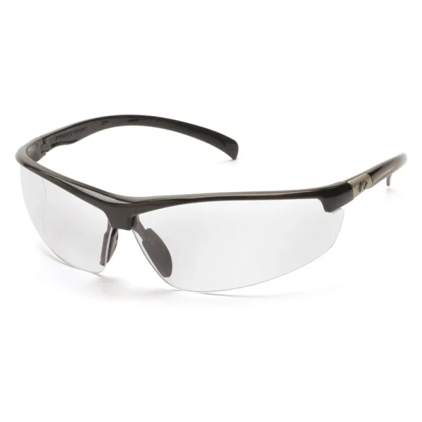 Pyramex SB6610D Forum™ Black Safety Glasses W/ Clear Lens (12 each)