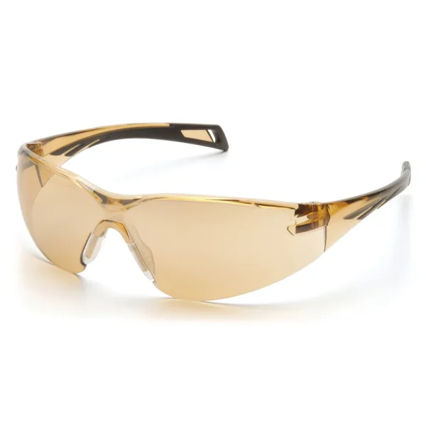 Pyramex SB7138S PMXSLIM Black Temples Safety Glasses W/ Sandstone Bronze Lens (12 each)