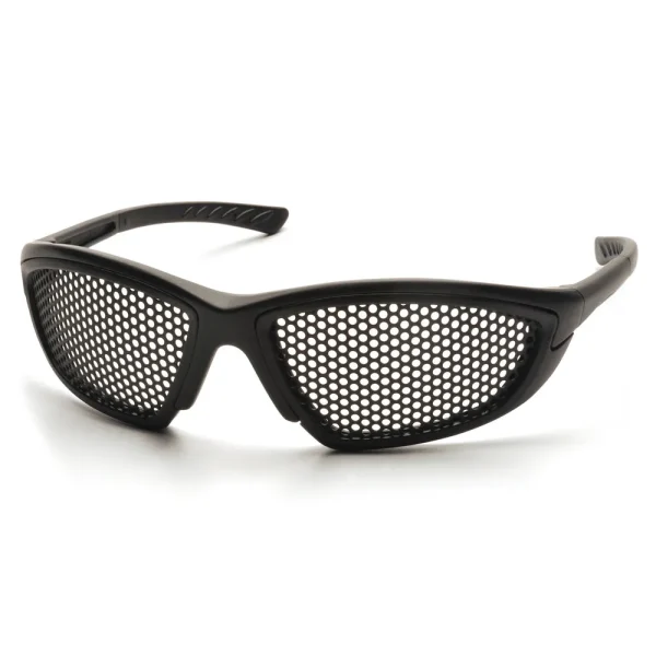 Pyramex SB76WMD Trifecta Black Safety Glasses W/ Punched Steel Lens (12 each)