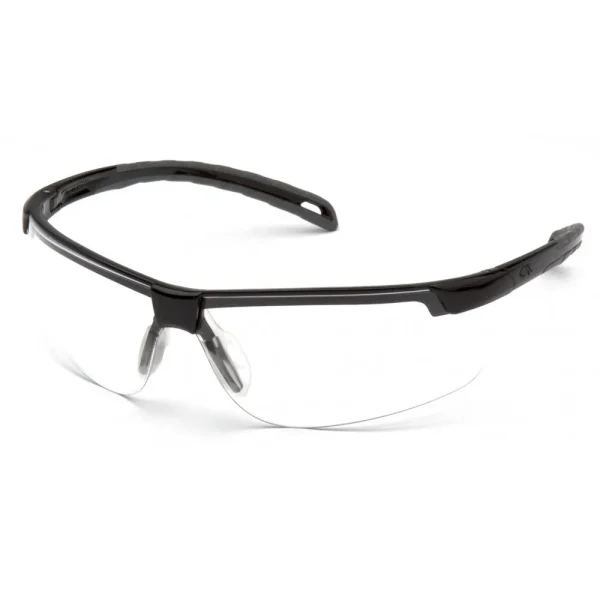 Pyramex SB8610D Ever-Lite Black Safety Glasses W/ Clear Lens (12 each)