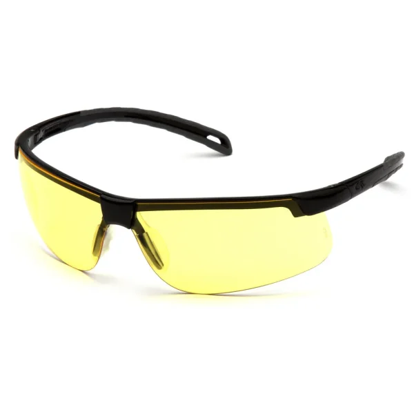 Pyramex SB8630D Ever-Lite Black Safety Glasses W/ Amber Lens (12 each)