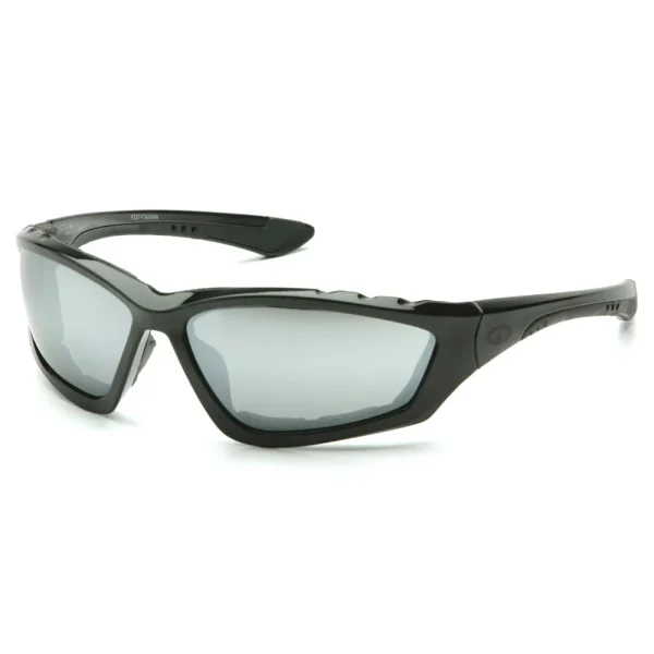 Pyramex SB8770DP Accurist Black Safety Glasses W/ Silver Mirror Lens (12 each)