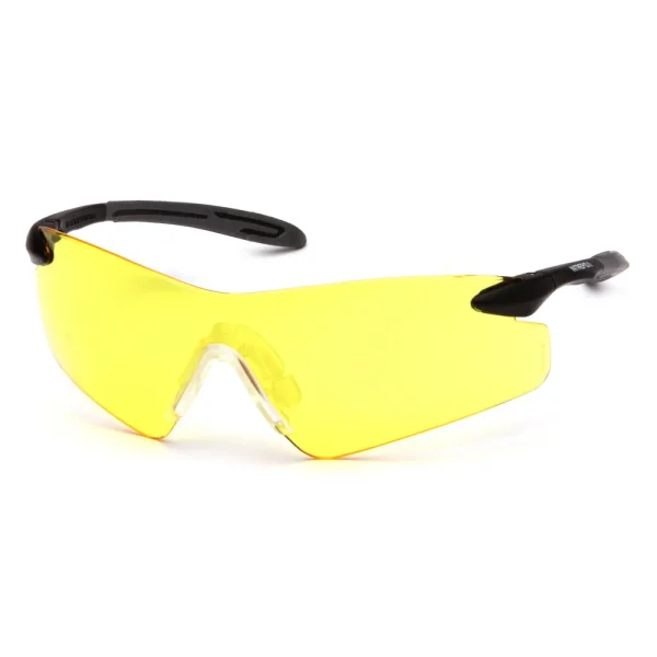 Pyramex SB8830S Intrepid II Black Gray Temples Safety Glasses W/ Amber Lens (12 each)