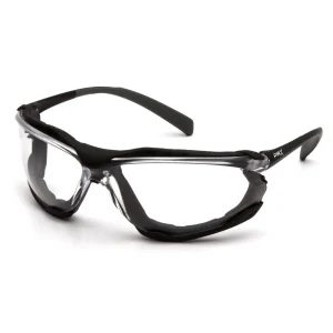 Pyramex SB9310ST Black Safety Glasses W/ Clear H2X Anti-Fog Lens (12 each)