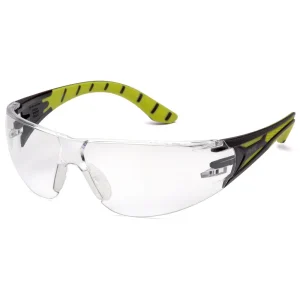 Pyramex SBGR9610S Endeavor Plus Black/Green Safety Glasses W/ Clear Lens (12 each)