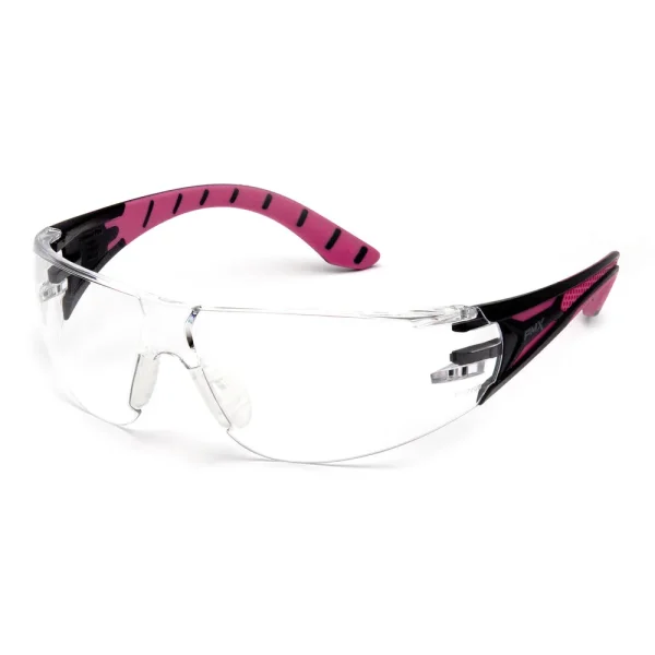 Pyramex SBP9610S Endeavor Plus Black/Pink Safety Glasses W/ Clear Lens (12 each)