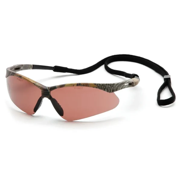 Pyramex SCM6318STP PMXTREME Camo Safety Glasses W/ Sandstone Bronze Anti-Fog with Cord Lens (12 each)