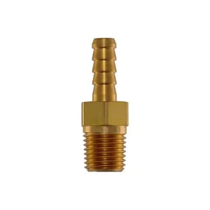 Hose Barb, 1/4″ by 1/4″ MNPT, Brass