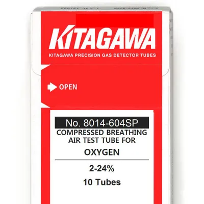 Oxygen, Gas Detector Tubes for Compressed Breathing Air