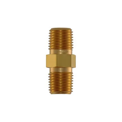Hex Nipple, 1/4″ NPT, Brass