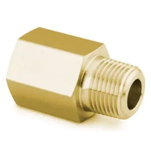 Adapter, 1/2″ MNPT x 1/2″ FNPT, Brass