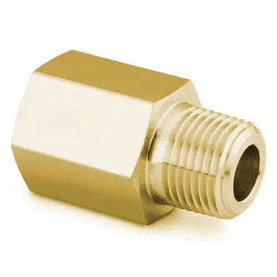 Adapter, 1/2″ MNPT x 1/2″ FNPT, Brass