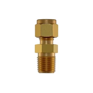 Connector, 1/4″ Compression by 1/4″ MNPT, Brass