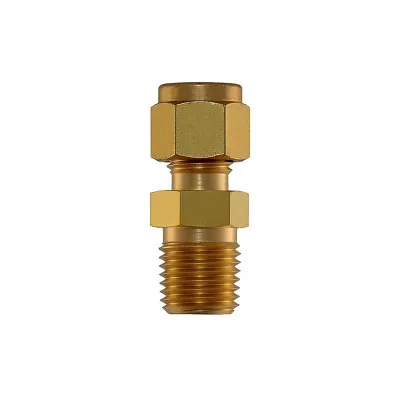 Connector, 1/4″ Compression by 1/4″ MNPT, Brass