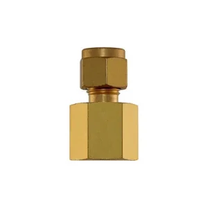 Connector, 1/4″ Compression by 1/4″ FNPT, Brass