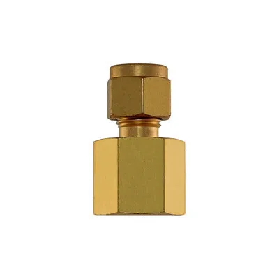 Connector, 1/4″ Compression by 1/4″ FNPT, Brass