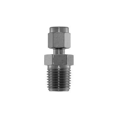 Connector, 1/8″ Compression by 1/4″ MNPT, SS