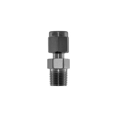 Connector, 1/8″ Compression by 1/8″ MNPT, SS