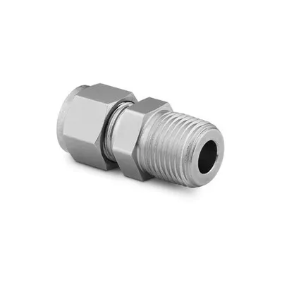 Connector, 3/8″ Compression x 1/2″ MNPT, SS