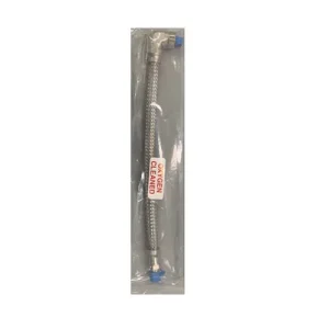 Flex Hose with Elbow, Stainless Steel – (12 Inches Long)