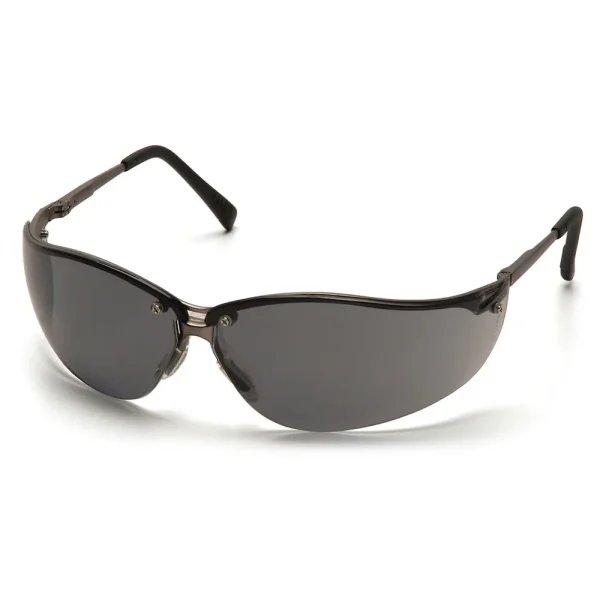 Pyramex SGM1820S V2-Metal Gun Metal Safety Glasses W/ Gray Lens (12 each)
