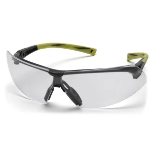 Pyramex SGR4910ST Onix™ Hi Vis Green Safety Glasses W/ Clear Anti-Fog Lens (12 each)