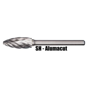 Mastercut SH-1L6 1/4″ Flame Shape Carbide Burr (1 Burr)