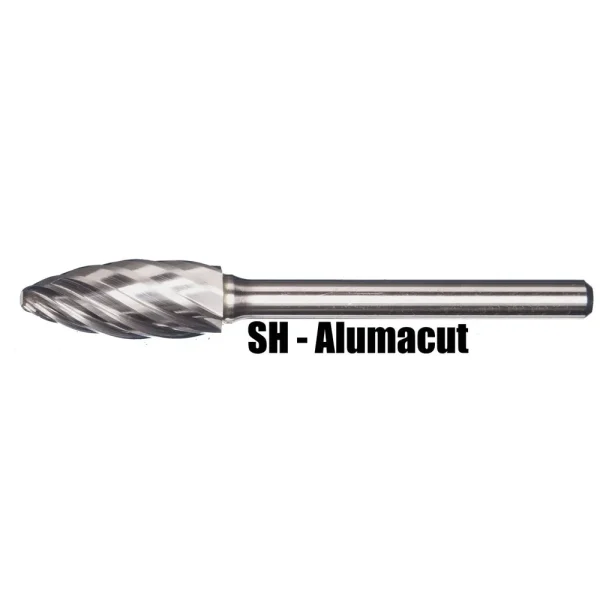 Mastercut SH-5L6 1/2″ Flame Shape Carbide Burr (1 Burr)
