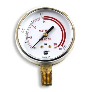 Smith 2.5″ Pressure Gauge, 30 PSI/Bar Red Zone – GA026-07