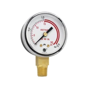 Smith 2″ Pressure Gauge, 30 PSI/Bar Red Zone – GA134-03