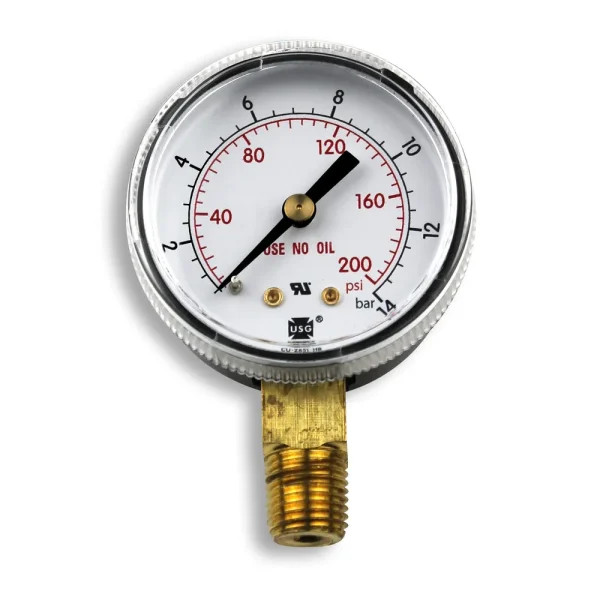 Smith 2″ Pressure Gauge, 200 PSI/Bar – GA140-03