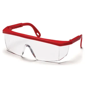 Pyramex SR410S Integra Red Safety Glasses W/ Clear Lens (12 each)