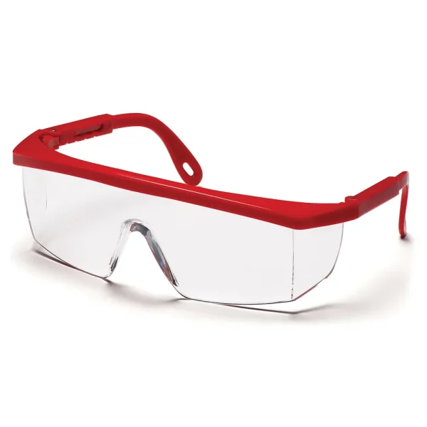 Pyramex SR410S Integra Red Safety Glasses W/ Clear Lens (12 each)