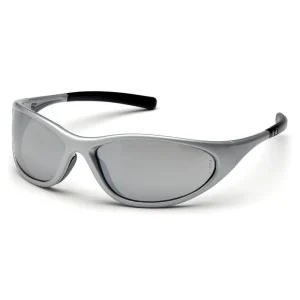 Pyramex SS3370E Zone II Silver Safety Glasses W/ Silver Mirror Lens (12 each)