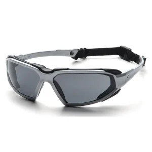 Pyramex SSB5020DT Highlander™ Silver-Black Safety Glasses W/ Gray Anti-Fog Lens (12 each)