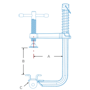 Strong Hand Grounding F-Clamp – GB428