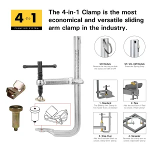 Strong Hand Tools Sliding Arm Clamps, 6.5 in. – UF65