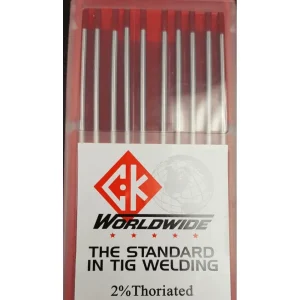 CK Tungsten 2% Thoriated (red) 10/PK #T1167GT2