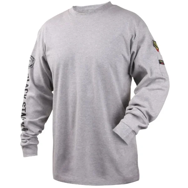 Black Stallion Flame Resistant 7 oz. Gray Cotton T-Shirt TF2510-GY