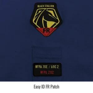 Black Stallion TF2510-NV-3XL NFPA 2112 & NFPA70E 7 OZ. FLAME-RESISTANT COTTON KNIT LONG-SLEEVE WELDING T-SHIRT, NAVY, 3XL