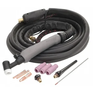 ESAB 26V TIG Torch, 12.5 ft – 8 PIN w/ Accessory Kit – W4014603