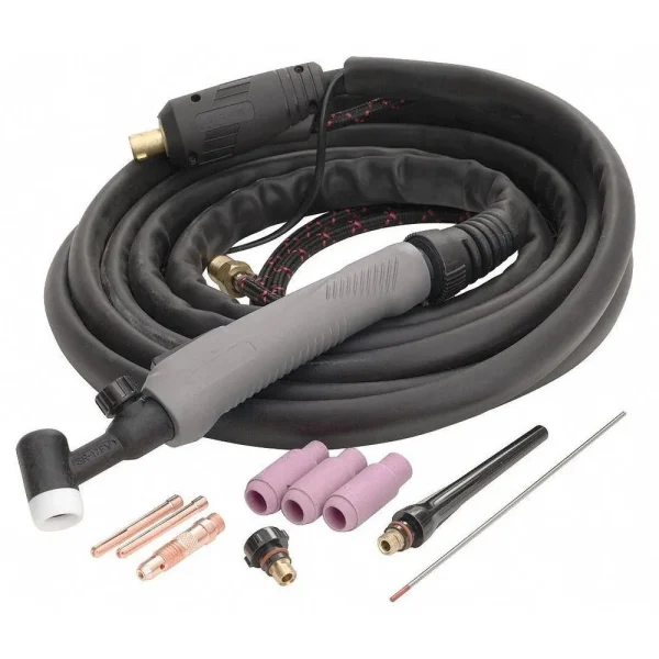ESAB 26V TIG Torch, 12.5 ft – 8 PIN w/ Accessory Kit – W4014603