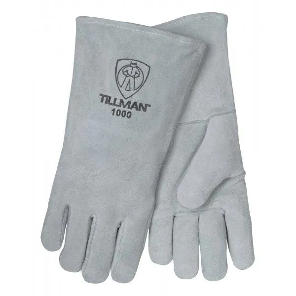 Tillman Welding Gloves: Gray Cowhide – Large