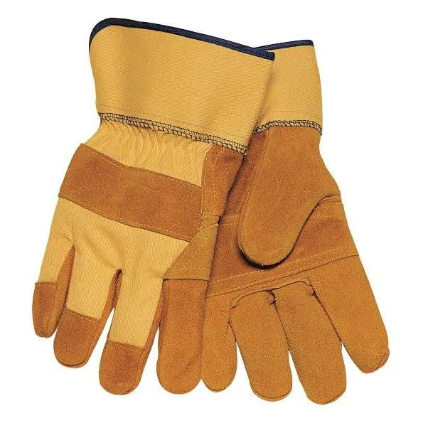 Tillman 1500YPP Work Gloves: Yellow Double Palm Cowhide – Large (12 Pair)
