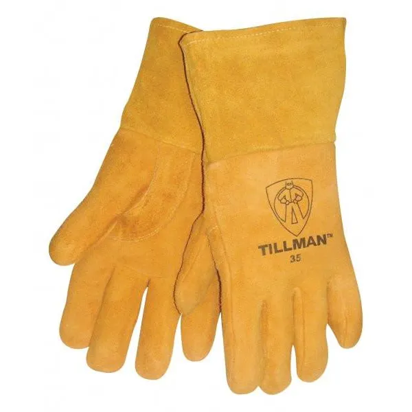 Tillman Welding Gloves: Premium Gold Deerskin – Large